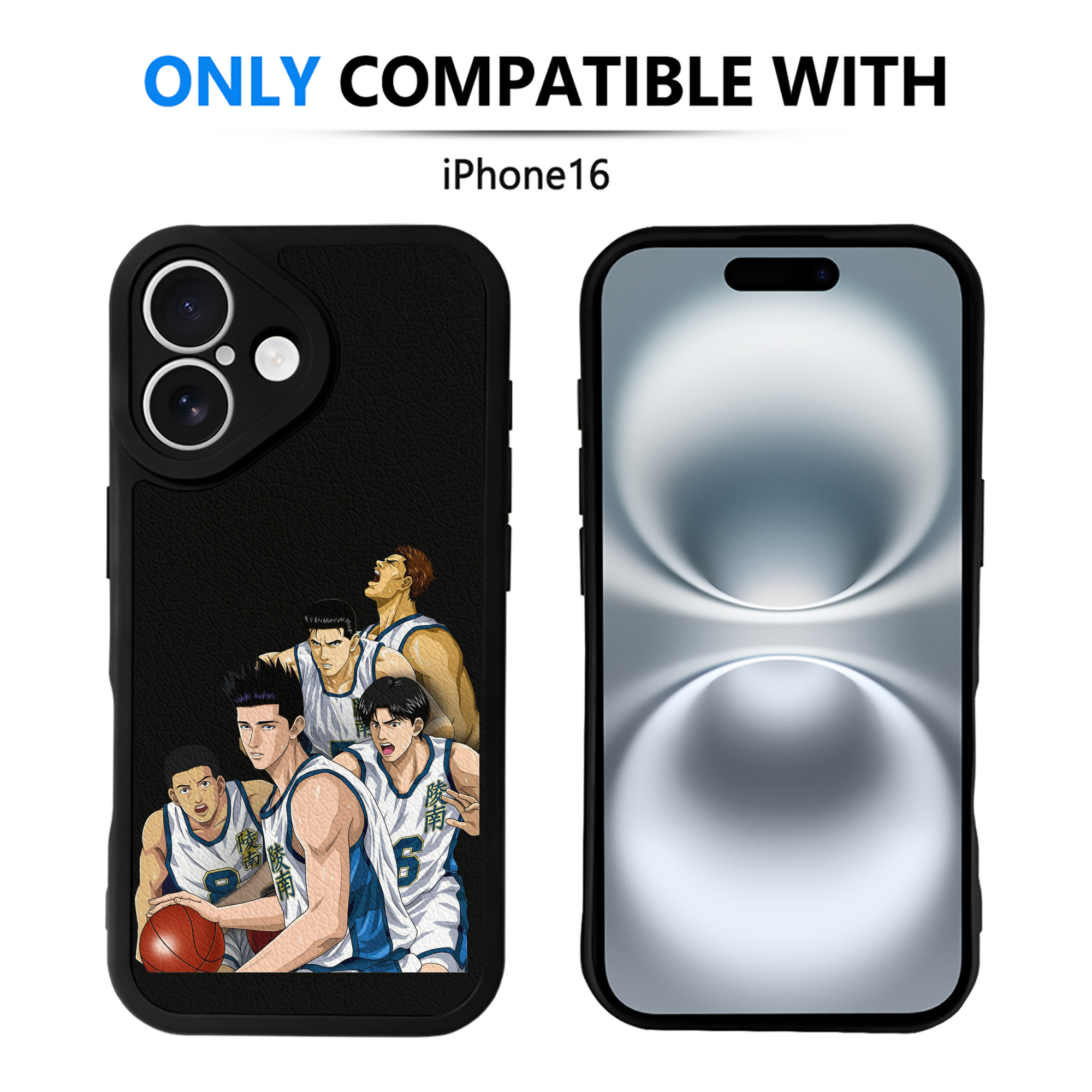 （画像用） SLAM DUNK／スラムダンク 【iPhone 16シリーズ対応】シリコンスマホケース（レザー調） 材質：シリコン